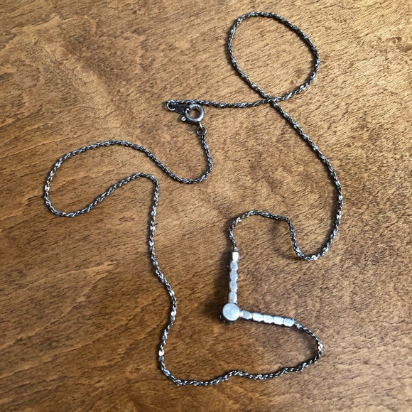 EUC VTG Elegant Tasteful Faux Diamond / Rhinestone Lavalier Necklace - Picture 16 of 16